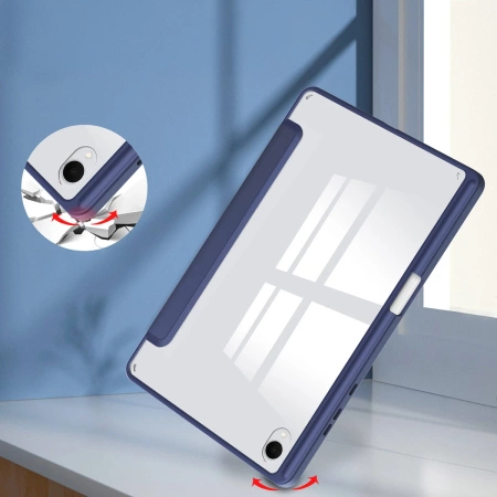 Etui z klapką Bizon Case Tab Clear Matt do Galaxy Tab S11, granatowe