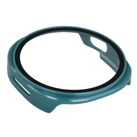 Etui ze szkłem do zegarka Bizon Case+Glass Watch do Samsung Galaxy Watch 8 44 mm, zielone