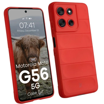 Pancerne etui Bizon Case Tur do Motorola Moto G56 5G, czerwone