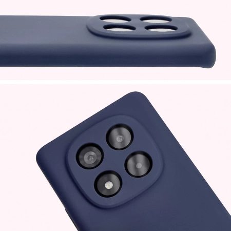 Silikonowe etui Bizon Soft Case do Xiaomi Redmi Note 14 Pro 4G, ciemnoniebieskie