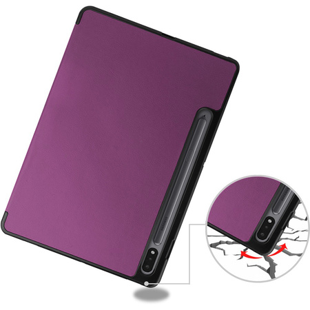 Etui Bizon Case Tab Lizard do Galaxy Tab S8 / S7, ciemnofioletowe