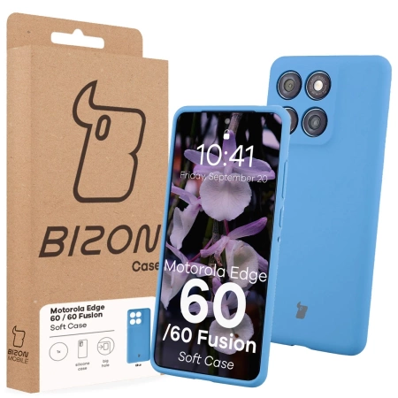 Silikonowe etui Bizon Soft Case do Motorola Edge 60 Fusion / 60, niebieskie