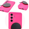 Silikonowe etui Bizon Soft Case do Galaxy S24 FE, neonowo-różowe