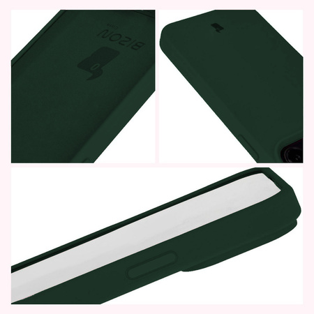 Silikonowe etui Bizon Soft Case do iPhone 14 Pro Max, ciemnozielone