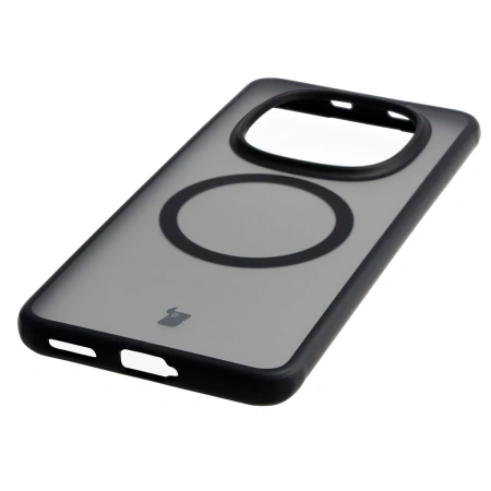 Etui z pierścieniem magnetycznym Bizon Case MatteO do Xiaomi Redmi Note 15 4G / 5G / POCO M8 5G, przydymione-czarne