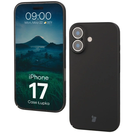 Etui Bizon Case Łupka do iPhone 17, czarne