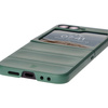 Pancerne etui Bizon Case Tur do Galaxy Z Flip7 FE / Z Flip6, ciemnozielone