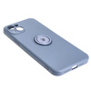 Etui Bizon Case Silicone Ring Sq do iPhone 15 Plus, szare