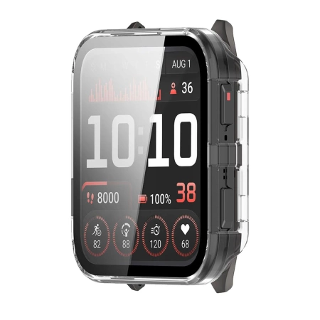 Etui ze szkłem do zegarka Bizon Case Watch Adamo do Garmin Venu X1, przezroczyste