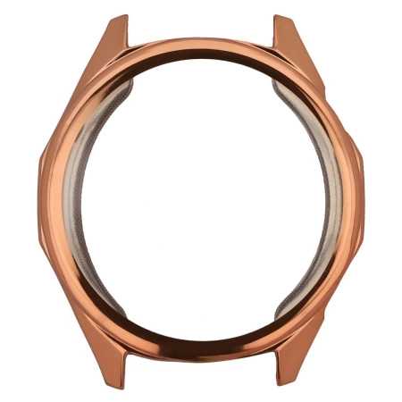 Etui z osłoną ekranu Bizon Case Watch Felipe do Huawei Watch GT6 46 mm, różowozłote