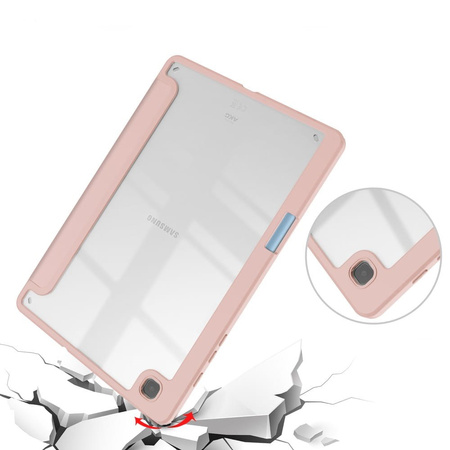 Etui Bizon Case Tab Clear Matt do Samsung Galaxy Tab S6 Lite 2024/2022/2020, różowozłote