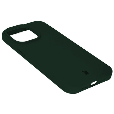 Silikonowe etui Bizon Soft Case do iPhone 14 Pro Max, ciemnozielone
