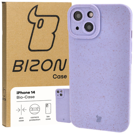 Ekologiczne etui Bizon Bio-Case do iPhone 14, fioletowe