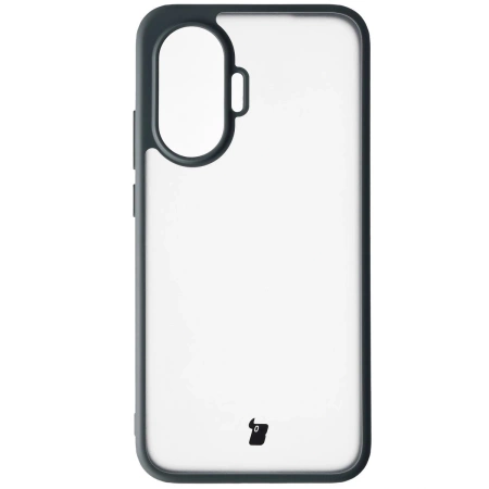Etui Bizon Case Angelo do Xiaomi POCO F7, półprzezroczyste z szarą ramką