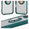 Etui z uchwytem na palec Bizon Case Hybrid Ring do Honor 400 Lite, przydymione z ciemnozieloną ramką
