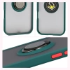 Etui z uchwytem na palec Bizon Case Hybrid Ring do iPhone Air, przydymione z ciemnozieloną ramką