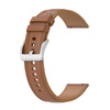 Pasek skórzany do smartwatcha, Bizon Strap Watch Casual, Quick Release 22 mm, jasnobrązowy