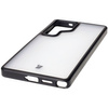 Etui Bizon Case Angelo do Galaxy S25 Ultra, półprzezroczyste z czarną ramką