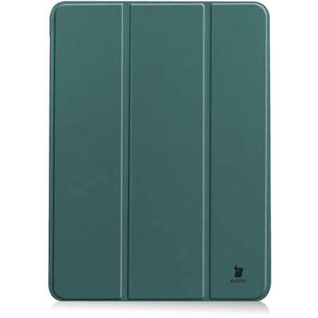 Etui Bizon Case Tab Croc do Apple iPad Air 6 10.9" 2024 / iPad Air 5 10.9 2022 / Air 4 10.9 2020, ciemnozielone