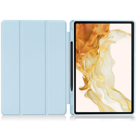 Etui Bizon Case Tab Lizard do Galaxy Tab S10 Plus /S9 Plus, błękitne