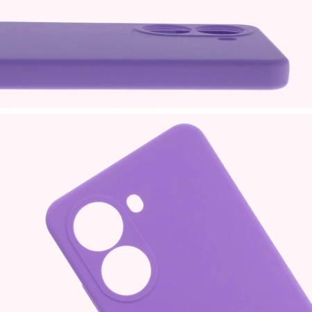 Silikonowe etui Bizon Soft Case do Xiaomi POCO X7 Pro, fioletowe