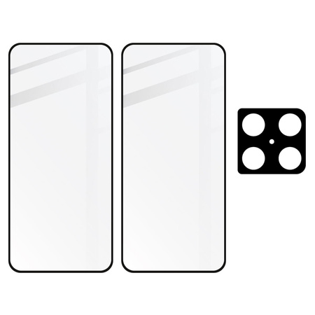 2x Szkło + szybka na aparat BIZON Edge 3D do OnePlus 10 Pro