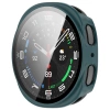 Etui ze szkłem do zegarka Bizon Case+Glass Watch do Samsung Galaxy Watch 8 44 mm, zielone