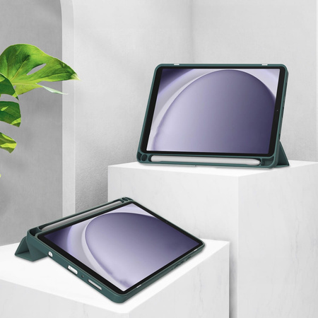 Etui Bizon Case Tab Clear Matt do Galaxy Tab A9, ciemnozielone