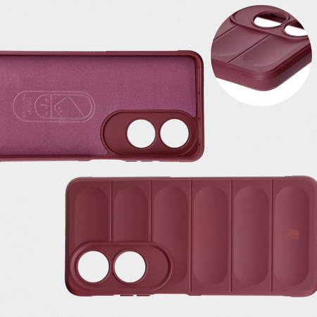 Pancerne etui Bizon Case Tur do Oppo A60 4G, burgundowe