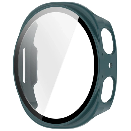 Etui ze szkłem do zegarka Bizon Case+Glass Watch do Samsung Galaxy Watch 8 40 mm, zielone