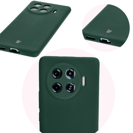 Silikonowe etui Bizon Soft Case do Tecno Spark 20 Pro+, ciemnozielone