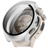 Etui ze szkłem do zegarka Bizon Case+Glass Watch do Huawei Watch 5 46 mm, satynowe srebrne