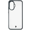 Etui Bizon Case Angelo do Xiaomi POCO F7, półprzezroczyste z szarą ramką