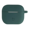 Silikonowe etui z karabińczykiem Bizon Case Headphone Silicone do AirPods 3, ciemnozielone
