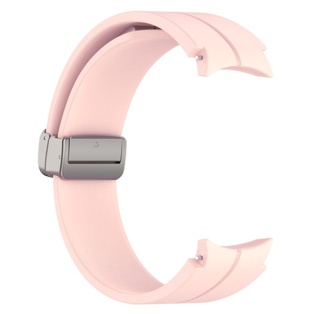 Silikonowy pasek Bizon Strap Watch Silicone L do Galaxy Watch FE/7/6/6 Classic/5/5 Pro/4/4 Classic, jasnoróżowy