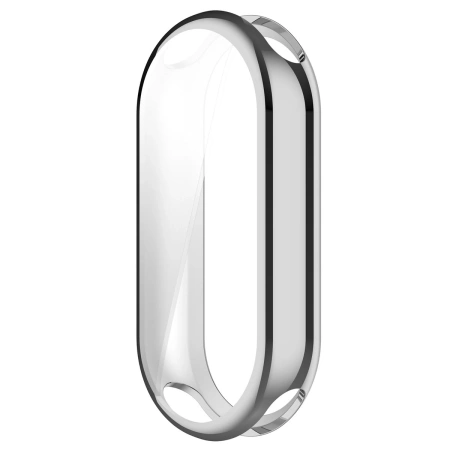 Etui z osłoną ekranu Bizon Case Watch Felipe do Xiaomi Smart Band 10, srebrne