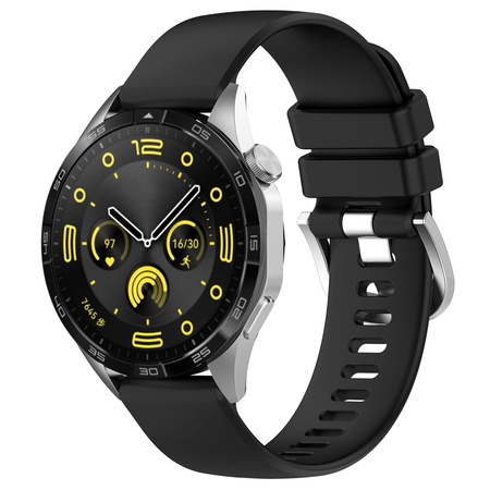 Pasek Bizon Strap Watch Silicone Pro do Huawei Watch GT 5 Pro 42mm/GT 5 41mm/GT 4 41mm, czarny