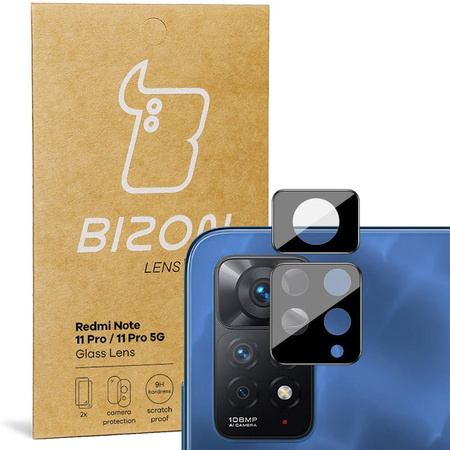 Szkło na aparat Bizon Glass Silk Lens dla Redmi Note 11 Pro/ 5G, 2 sztuki
