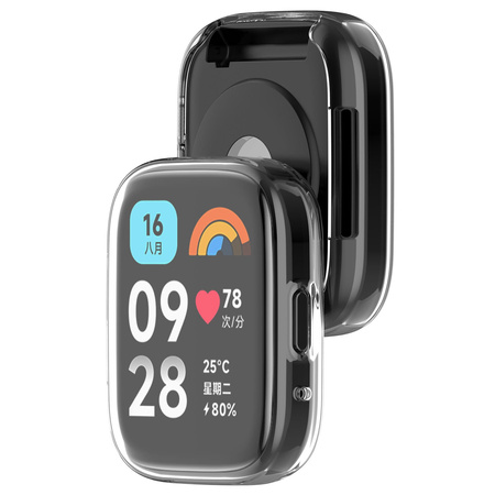 Etui Bizon Case Watch Felipe do Xiaomi Redmi Watch 3 Active, przezroczyste