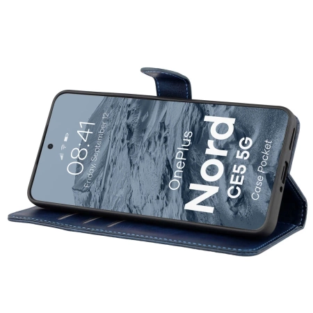 Etui z klapką Bizon Case Pocket do OnePlus Nord CE5 5G, granatowe