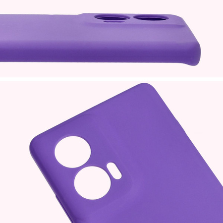 Silikonowe etui Bizon Soft Case do Motorola Edge 50 Fusion, fioletowe
