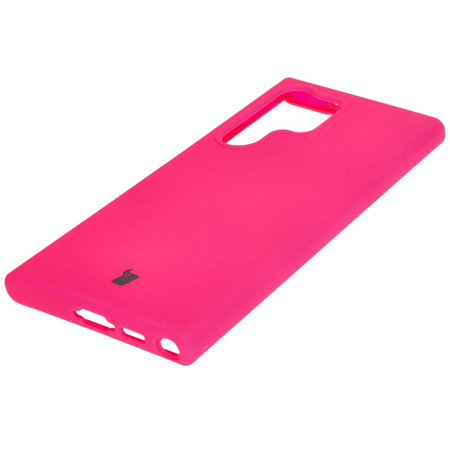Silikonowe etui Bizon Soft Case do Galaxy S23 Ultra, neonowo-różowe