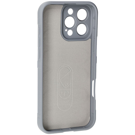 Pancerne etui Bizon Case Tur do iPhone 16 Pro Max, jasnoszare