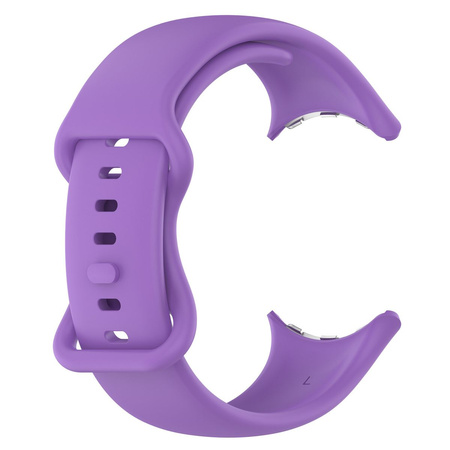 Silikonowy pasek Bizon Strap Watch Silicone S do Google Pixel Watch 3 (45mm), fioletowy