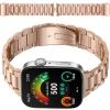 Pasek ze stali nierdzewnej Bizon Strap Watch Aura do Huawei Watch Fit 4 Pro/Fit 4/Fit 3, różowozłoty