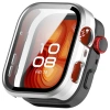 Etui ze szkłem do zegarka Bizon Case+Glass Watch do Huawei Watch Fit 4 Pro, satynowo srebrne