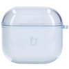 Elastyczne etui z karabińczykiem Bizon Case Headphone Clear do AirPods 4 przeźroczysto-niebieskie
