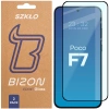 Szkło hartowane Bizon Glass Edge Duo do Xiaomi POCO F7, czarna ramka, 2 sztuki