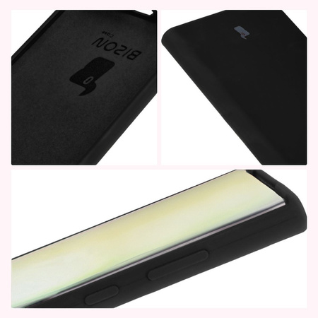 Silikonowe etui Bizon Soft Case do Galaxy S23 Ultra, czarne