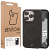 Silikonowe etui z pierścieniem magnetycznym Bizon Soft Case Magnetic do iPhone 15 Pro, czarne
